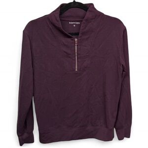 Softies Women's Quarter-Zip Pullover, Plum, Size XS
